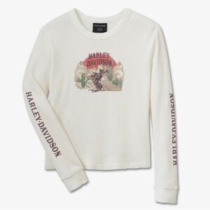 Harley-Davidson Desert Ride Thermal Shirt - Red, Green, Cream